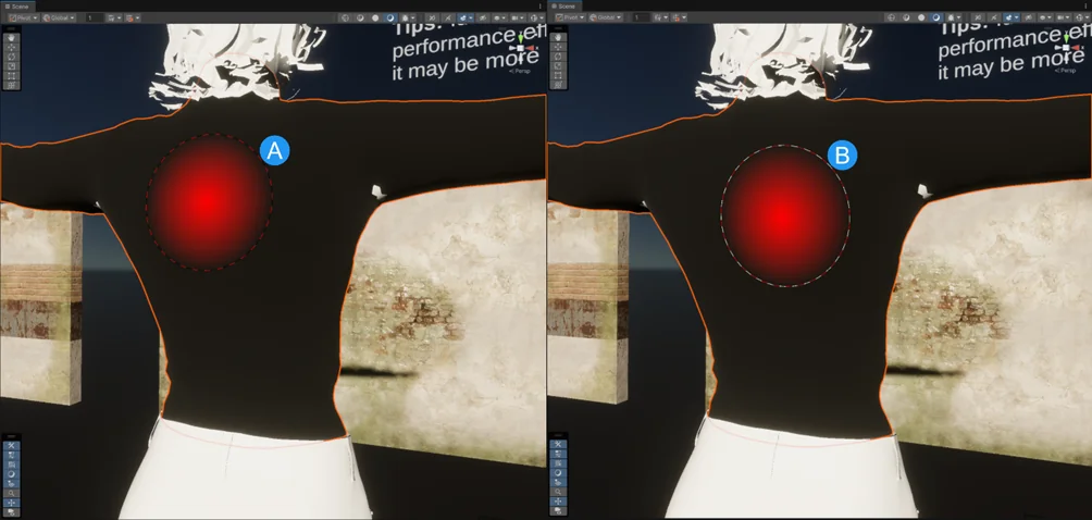 Multi-Texture Layer Splat Blending on Complex Mesh Surface