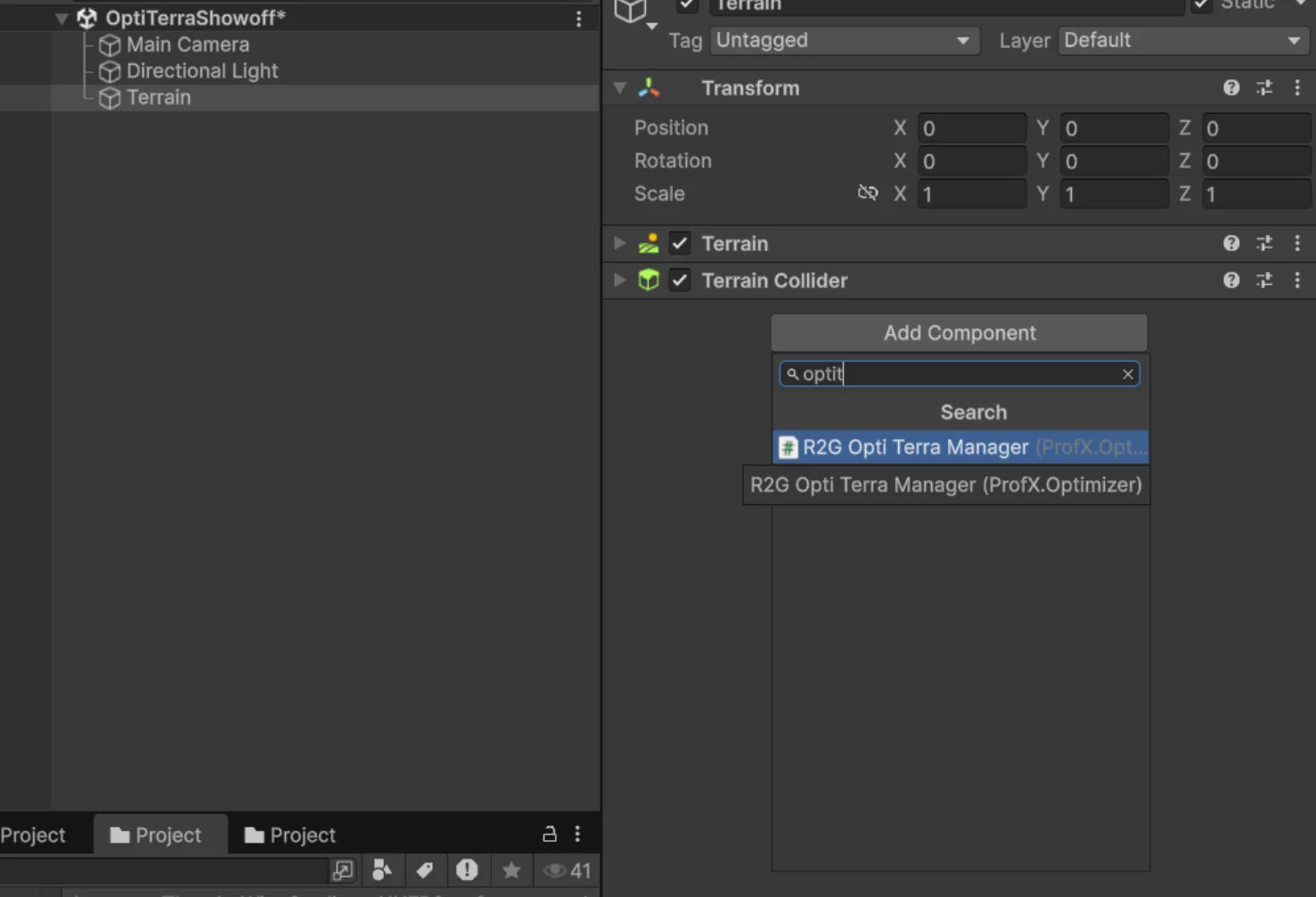 OptiTerra Layer List and Reordering Interface